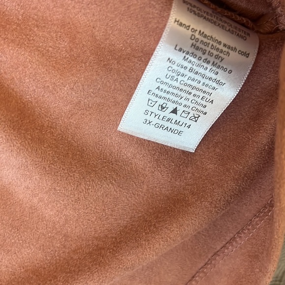 Dusty Pink Suede Motor Jacket - Picture 2 of 4